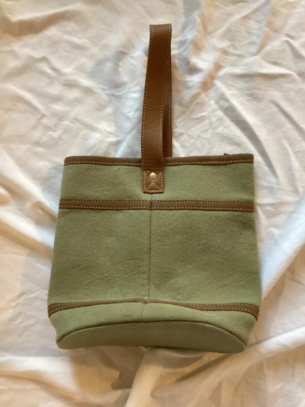 Myra Bag Bottled Up Green Canvas Leather Double Wine Carrier